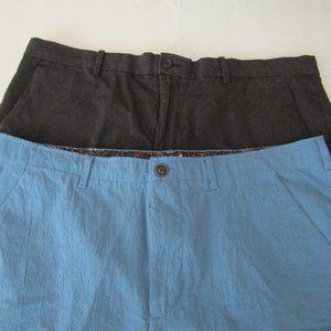 Pair Dressy Mens Shorts, size 38,  Perry Ellis & Caribbean, EUC